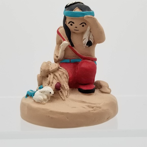 Vintage Handcrafted Clay Native American - Picture 5 of 7